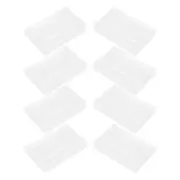 8 Pcs Tape Storage Box Small Cassette Case Clear Plastic for Holder