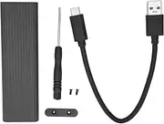 SSD Enclosure M2 NGFF SATA Adapter Box B Key BM Key External Hard Drive Case USB 3.1 Type C Aluminum Alloy Shell for XP 7 8 10 Mac OS X 8.6 or Latest Version (黒)