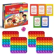 Sight Words - Reading Flashcards and Pop Fidget Toys for Kids Pre-K to Third ...