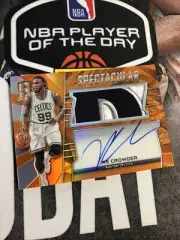 2015-16 Spectra Panini Jae Crowder Jumbo Patch Auto /25 Spectacular Orange SSP