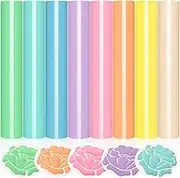 WRAPXPERT Puff Vinyl Heat Transfer,Pastel 3D Puff HTV Heat Transfer Vinyl 12"x10" Puffy Iron on Vinyl Sheets for Tshirts