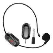 Headset, UHF Mic System, 160 ft Range, Rechargeable Headset Wireless Microphone