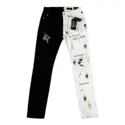 Kleep Premium Skinny Half and Half Twill Pants Mens Size 32W Distressed