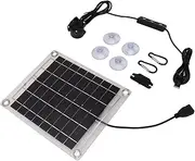 Fountain Solar, Adjustable Water Volume Solar Pump Kit Stable Energy Supply Safe Monocrystalline Silicon Panel with Switch for Pond