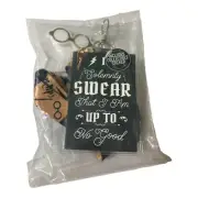 Harry Potter I Solemnly Swear Script Lanyard ID Badge Holder & Glasses Charm New