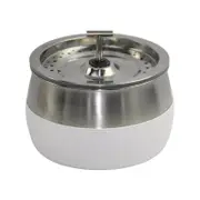 YES4PETS 3L Automatic Electric Pet Water Fountain Dog Cat Stainless Steel Feeder Bowl Dispenser White
