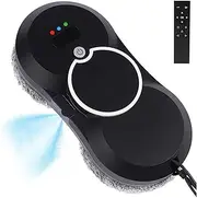 Window Cleaner Robot, 5600Pa Suction Smart Electric Window Cleaner with Auto-Spray, 30ml Water Tank, Window Cleaning Robot for Interior/Exterior Window/Tiles/Glass Door, Remote Control (Black)