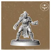 Tribal Man 3 | Vermillion | Post Apocalypse FWW Wargaming 3D Printed Mini