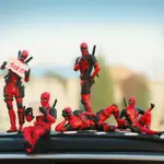 1件裝 復仇者聯盟 X戰警 死侍 DEADPOOL 10款姿勢 坐姿看書閱讀 Q版公仔人偶模型玩具娃娃手辦擺件禮物