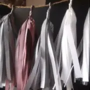 Tissue Paper Tassel Garland Kit - Silver Party