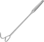 ibasenice BBQ Meat Hook Flipper Stainless Steel Food Turner for Grilling Cooking and Braising Versatile Barbecue Tool for Handling and Outdoor Activities