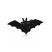 Fashionable Halloween Black Bat Rings Opening Adjustable Jewelry