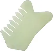SAFIGLE 1Pc Jade Stone Scraping Comb for Scalp Massage Ergonomic Hair Tool for Head Relaxation Promote and Smooth Edges for Safe Use