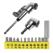 14PCS Right Angle Extension Drill Adapter Impact Drill Accessories Extension Kit