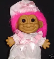 SPRINGTIME GIRL Russ Troll Doll in Pink 5" NEW Vintage