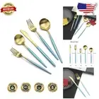 Elegant Blue Handle Gold Silverware Set - Perfect 20-Piece Gift for Any Occasion
