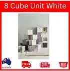 8 Cube white Storage Shelf Display Cabinet Cupboard Bookshelf