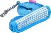Pinkaholic New York Davina Dog Leash Houndstooth Pattern for Small Dog, Blue, Medium