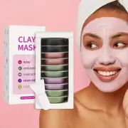 10pcs Clay Mask Pack Dead Sea Mud Green Tea Rose Clay Mask Kit Blackhead Mask