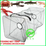 Fishing Bait Trap Fish Net Cast Dip Cage Crab Minnow Crawdad Shrimp Foldable