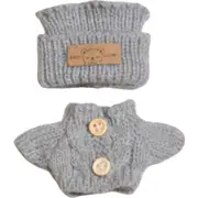 Clothes For 17cm Labubu Clothing Pendant Labubu Clothing Replacement Set (Grey)