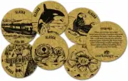 Corkology Alaska Whale Cork Coaster Set