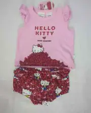 Peter Alexander Baby Girls Hello Kitty Pyjama Set Size 0 (6-12 months) New