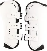 KJAOYU Premium Horse Front Tendon Boots - Variable Open Front Design for Optimal, Breathability, and Comfort During Jumping and Riding - Ideal for Competitive