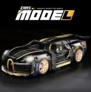 Brick Works Black Bugatti Devo LEGO Building Bricks Racing Sports Car
