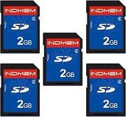 INDMEM 5 Pack SD Card 2GB Class 4 Flash Memory Card 2G SLC Stanard Secure Digital Cards
