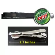 Mt. Dew Do The Dew Tie Clip Clasp Bar Slide Silver Metal Shiny