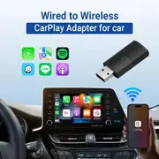 Mini CarPlay Adapter Wireless Car Play Dongle Bluetooth WIFI Fast Connect Plug and Play for OEM Wired IOS Auto Vehicle Connectivity