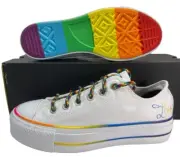 Converse by YOU Chuck Taylor Platform Lift Pride Sneaker White 6 Men (8 Women)