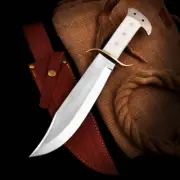 Custom Handmade Bowie Knife With Leather Sheath #knives #USA #Free Shipping#2024