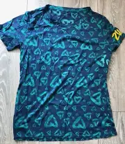 zumba bluet shirt top ladies lightweight fitness dance XS S XXL size 6 8 10 16