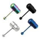 Stainless Steel Tongue Bars Women Men Stud Body Piercing Jewelry