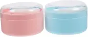 Healeved 2 pcs Powder Puff Container Body Powder Puff Box with Safe Material Compact Design for Storing