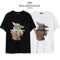 在飛比找蝦皮購物優惠-高質量Balenciaga2024新款外星人印花純棉t 休閒