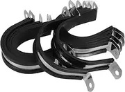 SEWACC 12pcs Tube Fixed Clips Durable Shaped Pipe Clamps with Pad for Scratch Protection Reliable Pipe Clip Replacement for Various Applications