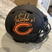 Justin Fields Autographed Lunar Eclipse Full Size Helmet authentic Beckett Coa