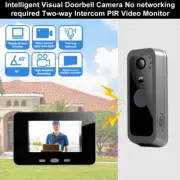 4" DISPLAY WIRELESS INTELLIGENT DOORBELL 2-WAY VISUAL CAMERA 2-WAY PIR INTERCOM