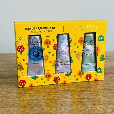 L'Occitane Classic Hand Cream Trio Almond, Cherry Blossom & 20% Shea 30ml