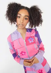 [dELiA*s by Dolls Kill] Pretty Later Days Patchwork Hoodie