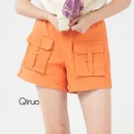 【QIRUO 奇若】春夏專櫃橘色短褲2013C 鬆緊帶短褲