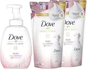 Dove Moisturizing Whip Body Wash, Smooth, Pump + Refill, 19.2 oz (540 g) + 15.2 oz (430 g) x 2, Body Soap, Refreshing Citrus Scent