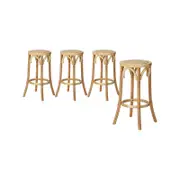 Oikiture Bar Stools Natural X4