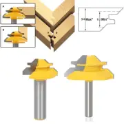 Woodworking MiJunHD Drilling Router Bit Tenon Milling Cutter Router Bits 45°