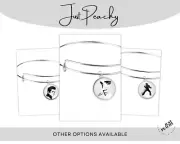 Elvis Modern Monochrome King Rock Silver Bangle Bracelet Charm Expandable