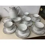 日本皇室製訂製瓷器的日本NORITAKE會社咖啡茶壺杯組