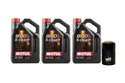15L Motul 8100 X-CLEAN + 5W30 Wix Filter Motor Oil Change Kit API SN/CF